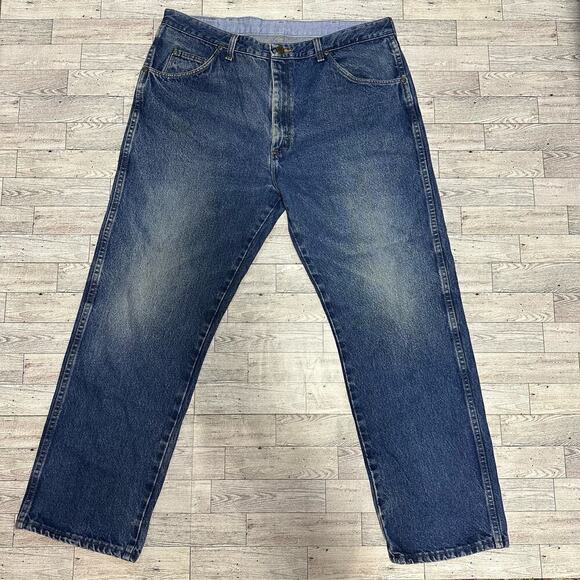 Wrangler | Dark Blue Straight Denim Jeans | 38X29 - Picture 2 of 8